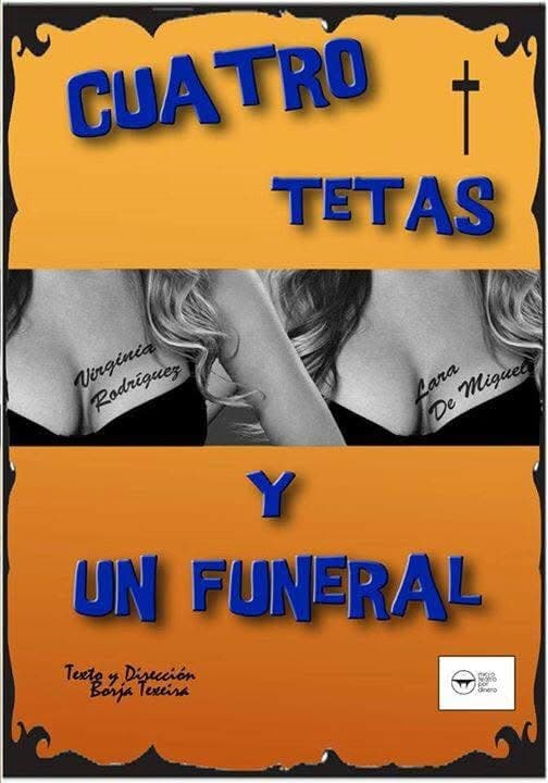 Cartel de Cuatro tetas y un funeral